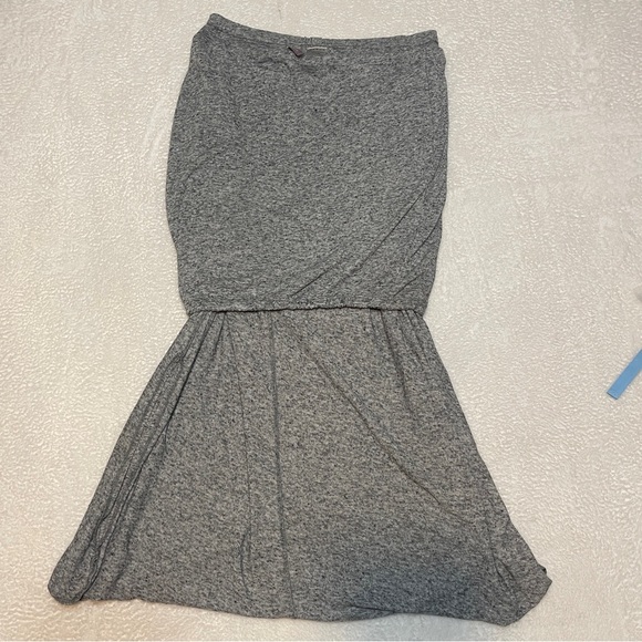 Sweaty Betty Gray Casual Pull On Jersey Knit Bubble Maxi Skirt Woman’s Small - Picture 9 of 12